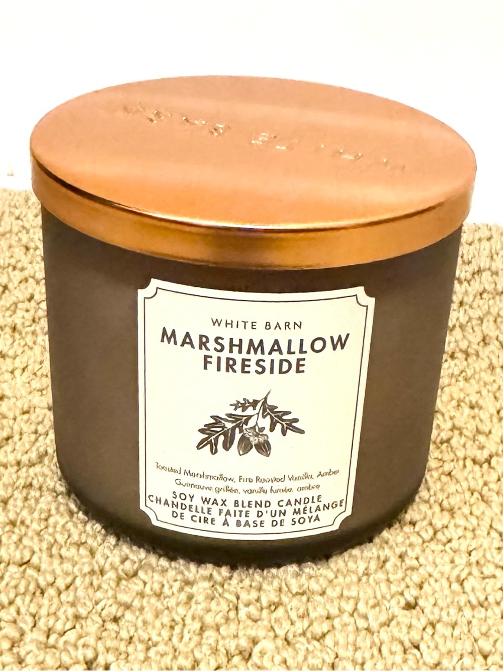New Bath & Body Works Marshmallow Fireside 3 Wick Candle